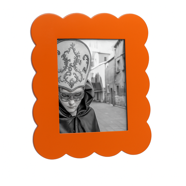 Scalloped Photo Frame Orange