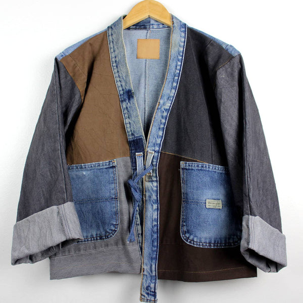Upcycled Patchwork Denim Jacket