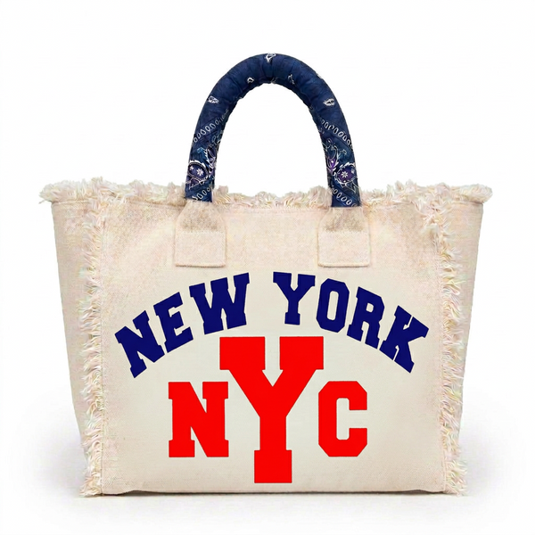 NYC Canvas Canvas Fringe Tote Bag