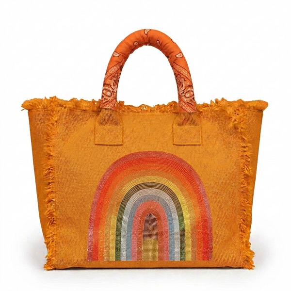 Rainbow Fringe Canvas Bag