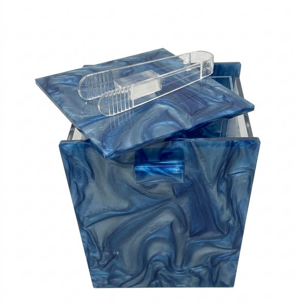 Acrylic Ribbon Ice Bucket with Tongs