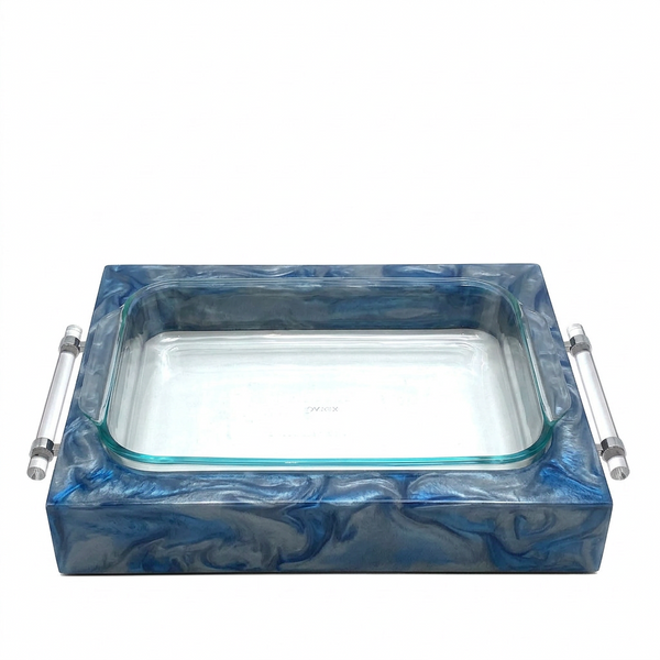 Vento Ribbon Pyrex Casserole with Lucite Handles