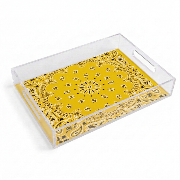 Acrylic Tray - Bandana Yellow