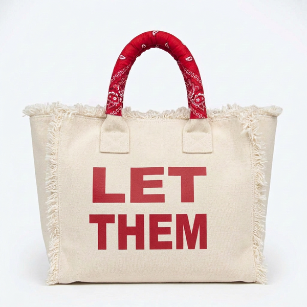 LET Fringe Canvas Bag