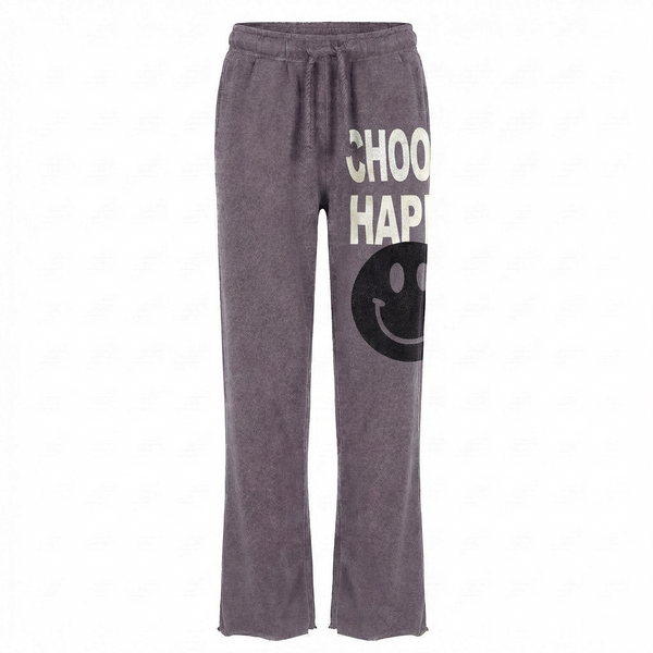 Choose Black Smile Happy Sweatpants