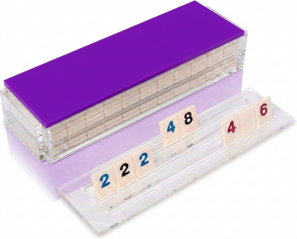 Best Rummikub Set Acrylic Plain Rummikub Game Set – 106 Tiles & 4 Racks | Hipchik
