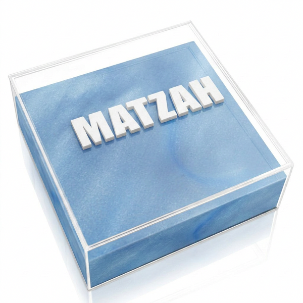 Acrylic Marble English Matzah Box