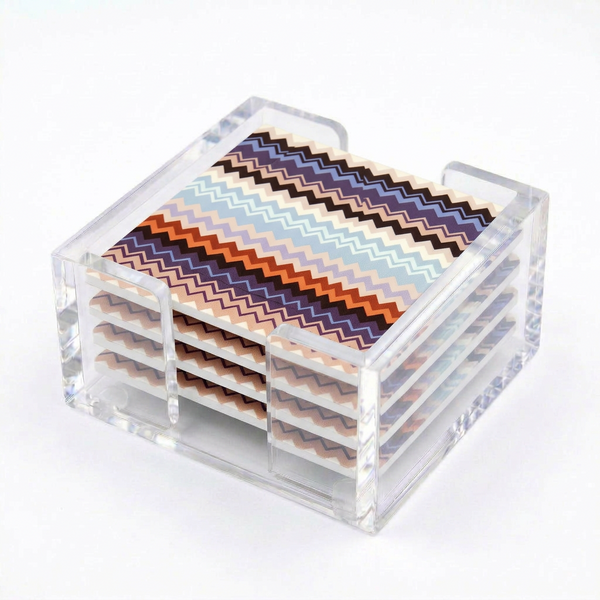 Acrylic Brights Zig Zag Coasters