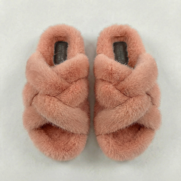 Mink Criss Cross Sandals Light Pink