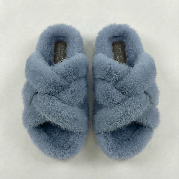 Mink Criss Cross Sandals Denim