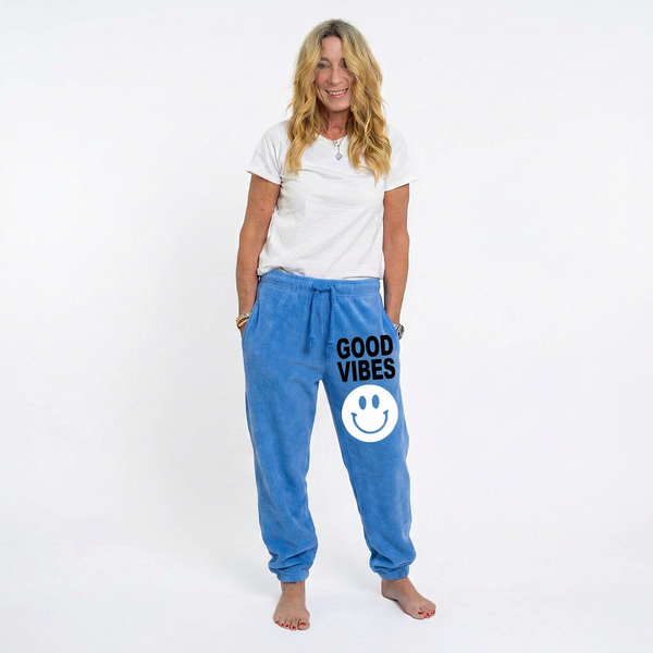 Good Vibes Smile Blue Sweatpants