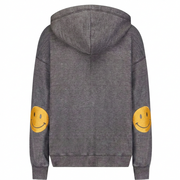 Yellow Smile Zip Up Soft Hoodie