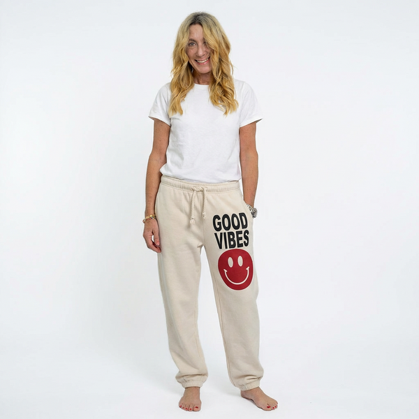 Good Vibes Smile Sweatpants Sample Sale