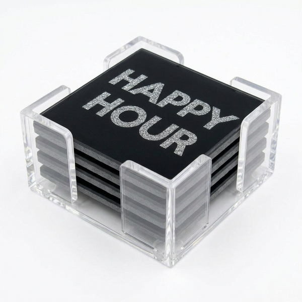 Acrylic Happy Hour Coasters