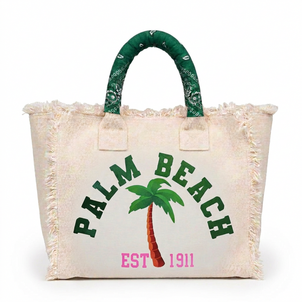 Palm Beach Fringe Canvas Bag