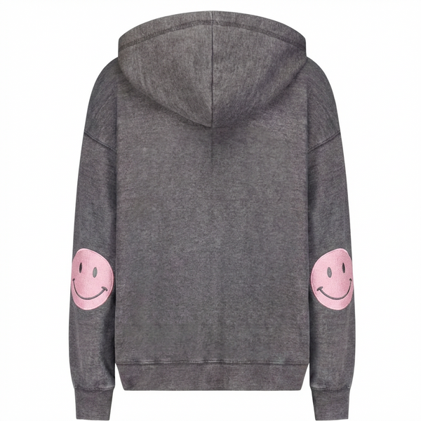 Pink Smile Zip Up Soft Hoodie