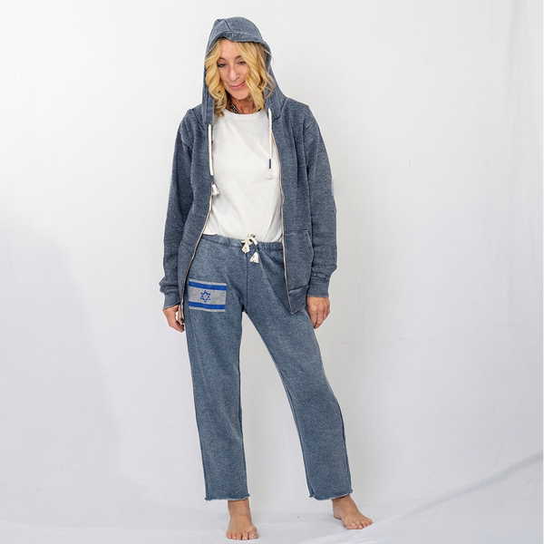 Israel Back Flag  Zip Up Hoodie