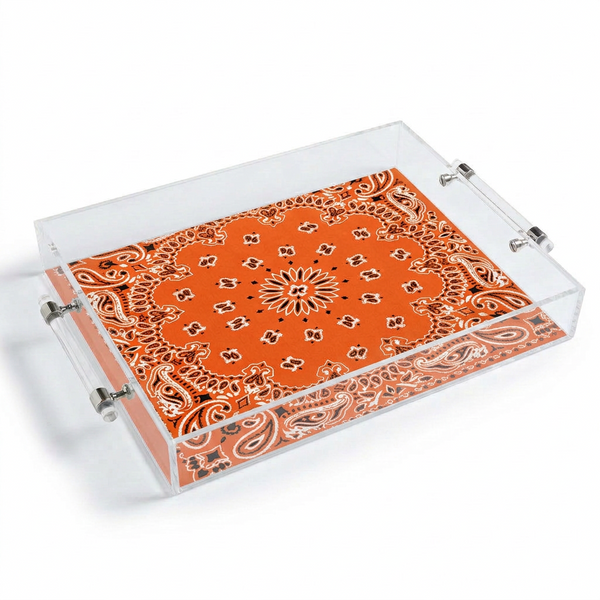 Orange Bandana Orange With Metal Handles