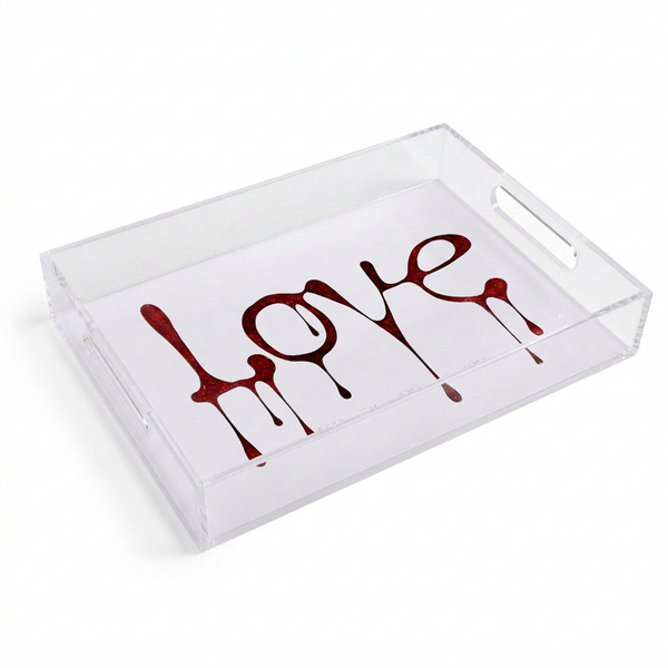 Acrylic Tray - Red Drip Love