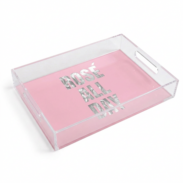 Acrylic Rosé All Day Pink Tray