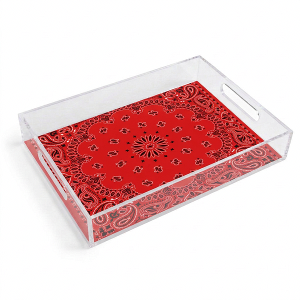 Acrylic Tray - Bandana Red