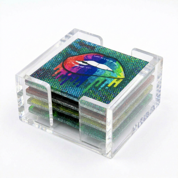 Acrylic Lip Drip Coasters