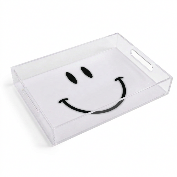 Acrylic Tray - Happy White