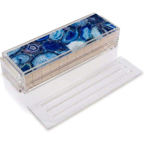 Blue Agate Acrylic Rummikub  Game