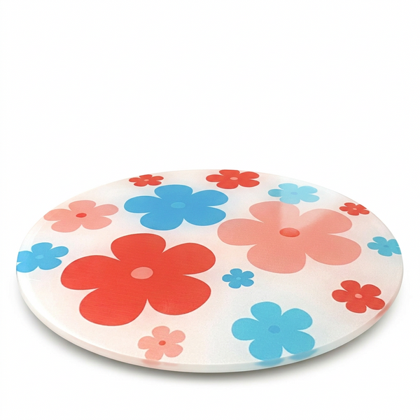 Acrylic Lazy Susan Daisies