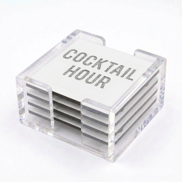 Acrylic Cocktail Hours Coasters