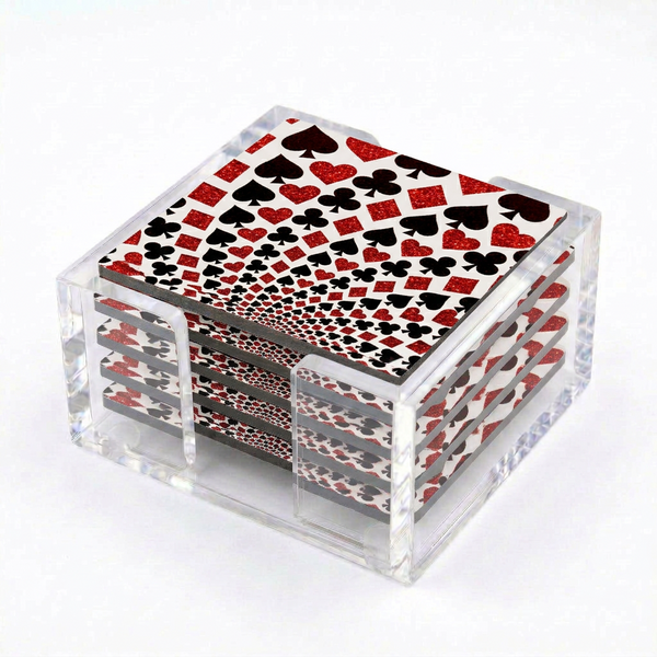 Acrylic Spades and Clubs Coasters