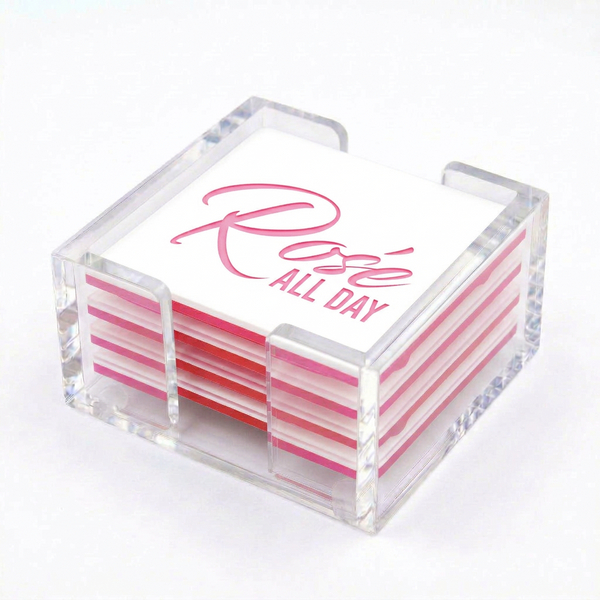 Acrylic Rosé All Day Coasters