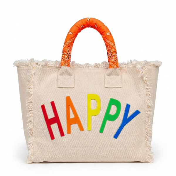 Happy Fringe Canvas Bag