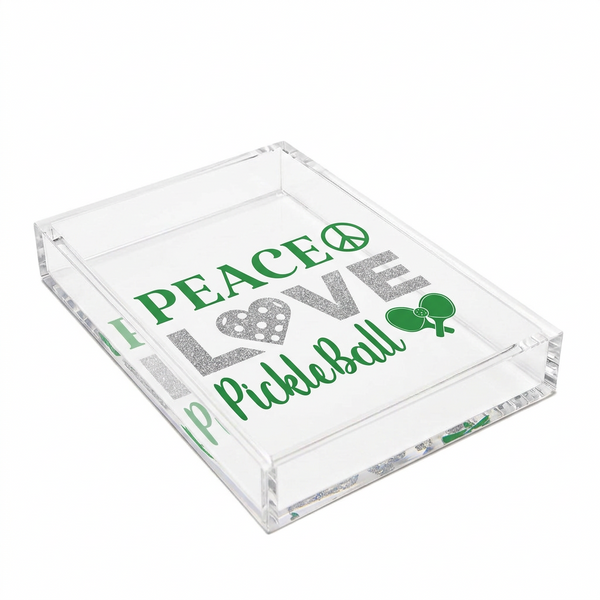 Acrylic Tray - Peace Love Pickleball