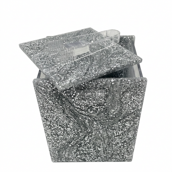 Acrylic Glitter Ice Bucket with Tongs