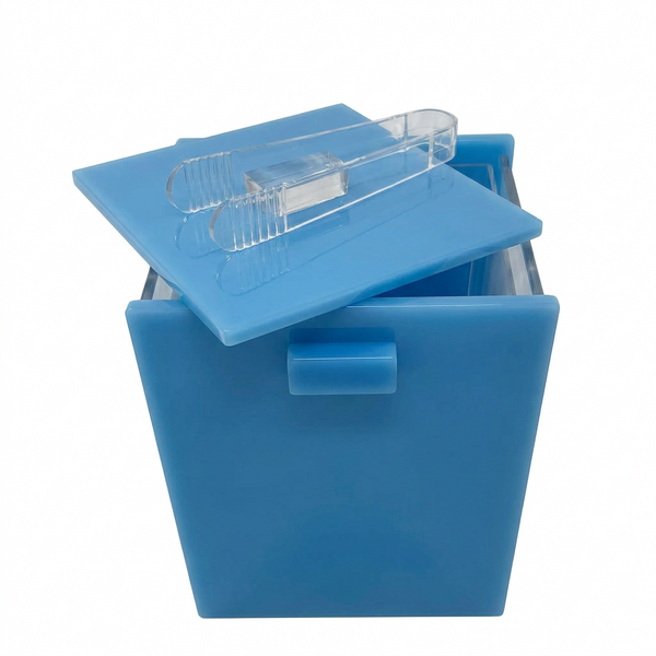 Acrylic Ice Bucket with Tongs – Light Blue