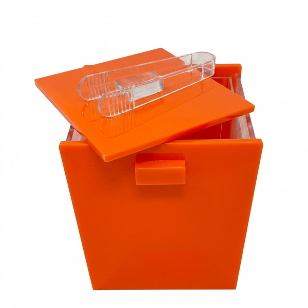 Acrylic Ice Bucket with Tongs – Orange