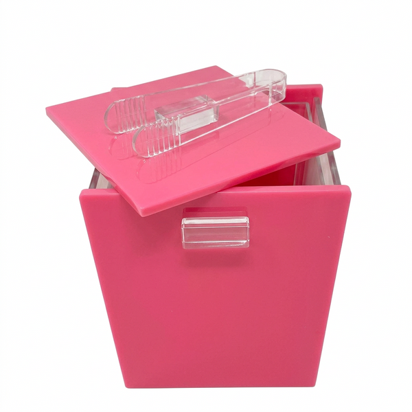 Acrylic Ice Bucket with Tongs – Bubble Gum