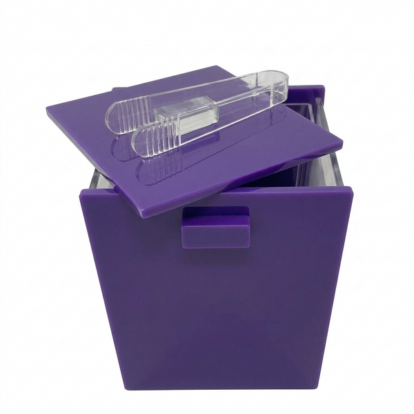 Acrylic Ice Bucket with Tongs – Purple