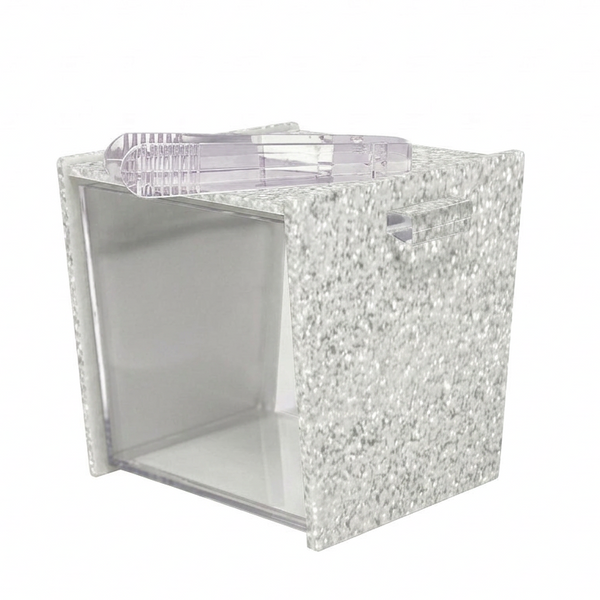 Acrylic Glitter Ice Bucket with Tongs