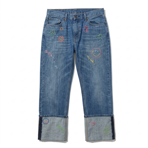 Refurbished Embroidered Vintage Relaxed Denim