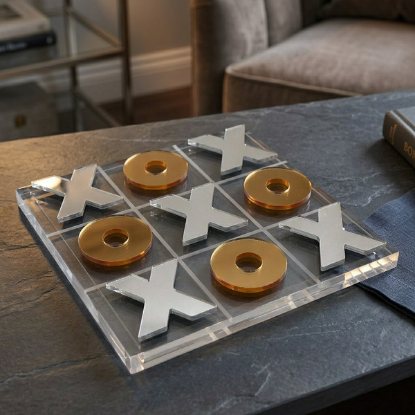 Acrylic Tic Tac Toe XO Gold Game