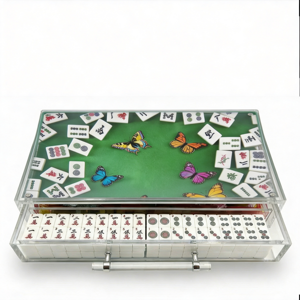 Mahjong Set Tiles & Butterflies - Acrylic