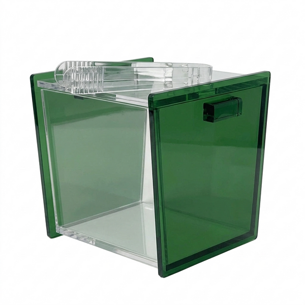 Acrylic Ice Bucket with Tongs – See Through Green