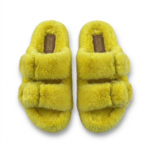 Mink Sandal Shoes - Yellow