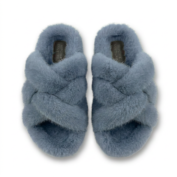 Mink Sandal Shoes Criss Cross - Denim