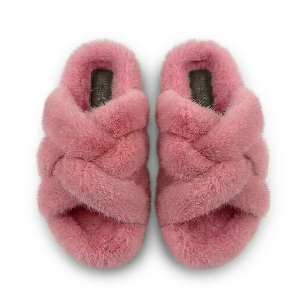 Mink Sandal Shoes Criss Cross - Light Pink