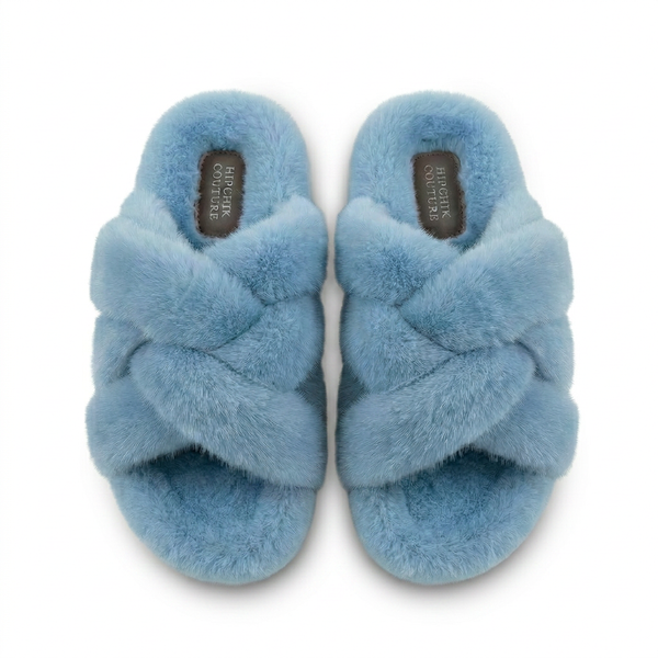 Mink Sandal Shoes Criss Cross - Light Blue