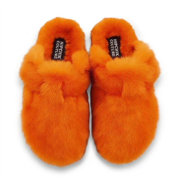 Mink Clog Shoes - Orange