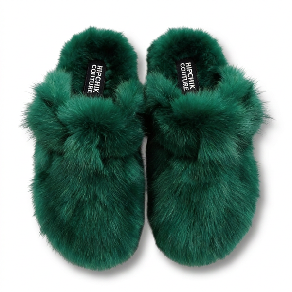 Mink Clog Shoes - Green